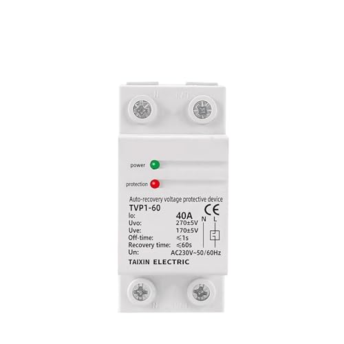 Relais de protection surtension sous-tension 63A 230V rail DIN automatique