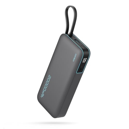 CUKTECH CP25 Power Bank 20.000mAh, Batería Portátil con Cable USB-C Integrado, PD 45W powerbank con 1 x USB-A, Batería Externa Carga Rápida Compatible Phone, Galaxy, Xiaomi, MacBook