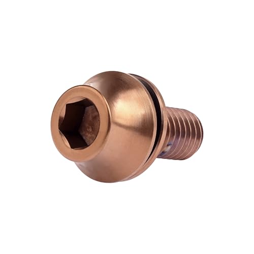 Image of Titanium M5x12mm with Washer Bicycle Water Bottle Cage Bolt 4 Pack