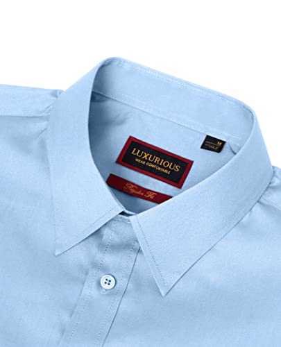 Mens Dress Shirts Long Sleeve Dress Shirts for Men Cotton Button Down Shirt Regular Big and Tall Dress Shirts - Image 5