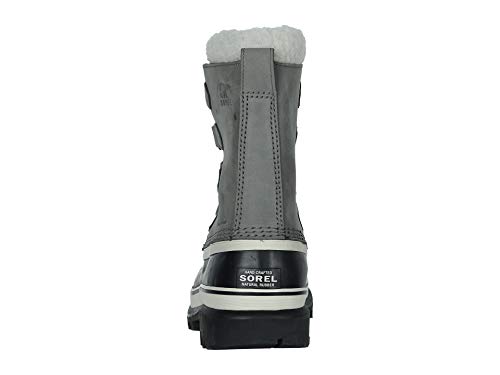Sorel Women's Caribou Mid-Calf Leather Snow Boot, Shale/Stone, 8.5M #TOP2