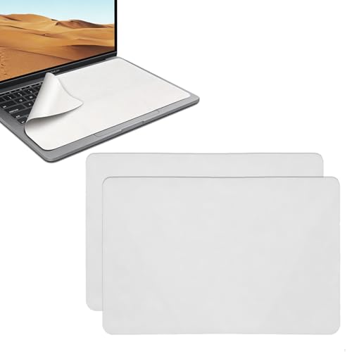 2 Protection D'Écran Et Clavier pour Macbook Pro 13-14 Pouces, Chiffon De Protection Microfibre 29X19 Cm pour Écran Et Clavier D’Ordinateur Portable 13-14...