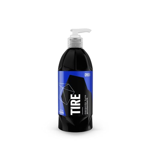 GYEON Q² Tire SiO2 Sealant - Silica-Based Tyre Protectant & Dirt Repellent Coating - Deep Penetrating Tyre Gel, for Lasting Protection, Restores Rubber & Car Tyre Black - Satin Finish - 500 ml