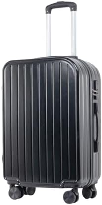 Amazon | [売店] スーツケース おしゃれ ストライプ柄 ブラック 静音