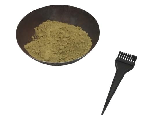 Henna Mixing Iron Bowl with 100 gm Henna Powder and Brush, Natural Hair Dye Making Wok kadai - Combo of 3 accessories-image-14