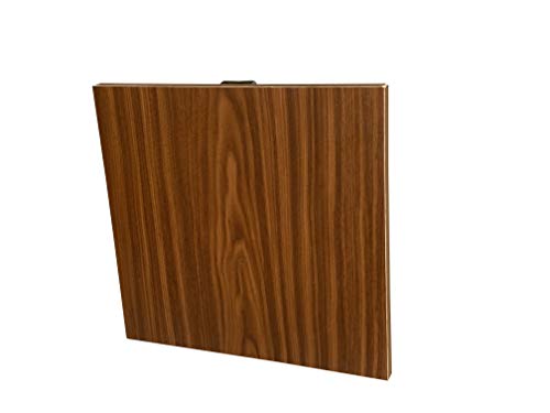 Image of Compal Wooden Wall Mounted Folding Coffee, Tea, Drop-Leaf Bed Side Table, Study Mini Table for Home, Living Room, Office Workstation Computer Side Desk, Trestle Desk (Walnut, Pack of 2)