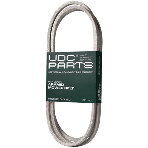 Image of UDC Parts 582236301 Deck Belt Replacement for Husqvarna 54 Inch LGT54DXL TS254G TS254XG TS354 TS354D TS354X TS354XD / Aramid Cord / 137.00 inches