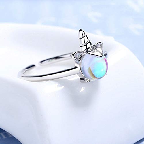 Leefeel Unicorn Rings For Women Sparkly Crystal Glass Cute Unicornio Rings For Her Sizable Jewelry Rings thumb #3