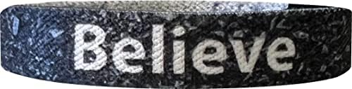 We Keep You Motivated Motivational & Inspirational Bracelet – Believe Uplifting Positive Affirmations Reversible Stretch Wristband - Encouragement Focus Fitness Sports Motivation LLC