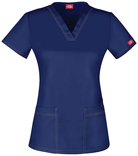 Image of Dickies EDS Signature Scrubs Tops for Women V-Neck Modern Classic Fit