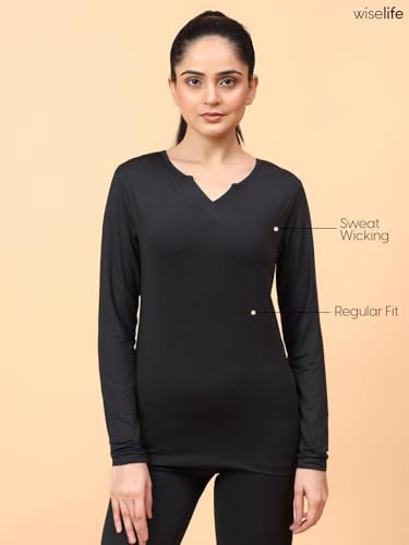 Image of Women's Round Neck Full Sleeves T-Shirt - Activewear for Gym,Sports, Yoga & Workout | Regular Fit & Relaxed Fit Training Tee | Quick Dry, Comfortable Gym Wear for Women | Running & Casual Wear T-Shirt
