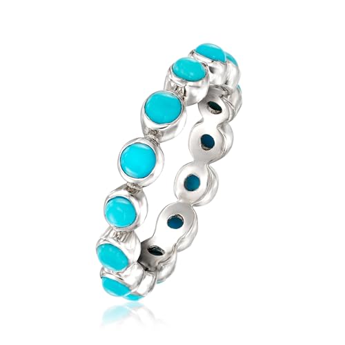 Ross-Simons Turquoise Eternity Band in Sterling Silver3