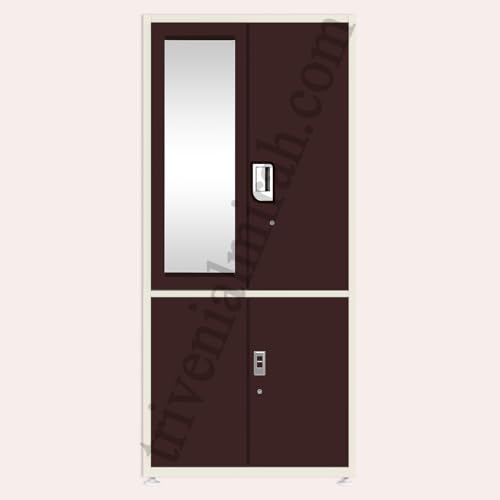 Image of Triveni almirah GOMTI-4 Model |10-Year Guarantee on Paint & Lock |Spacious 4-Door Steel Wardrobe with Top & Bottom Storage Sections| Powder Coated Finish|Tijori Locker | Bangle Drawer| 8 Pin Hangers