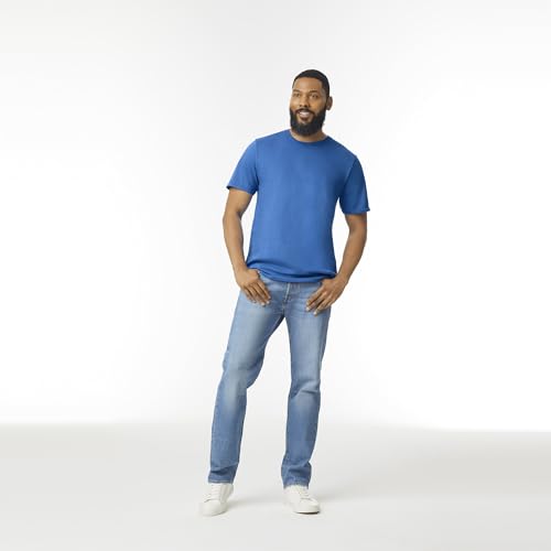 Gildan Adult Softstyle Cotton T-Shirt, Style G64000, Multipack, Royal (2-Pack), 2X-Large