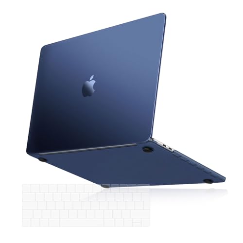 MOSISO Compatibile con MacBook Pro 13 Cover M2 M1 2025-2016 A2338 A2289 A2251 A2159 A1989 A1706 A1708, per MacBook Pro 13,3 Pollici Custodia Naturale Ultra-Sottile&Copritastiera, Blu Notte