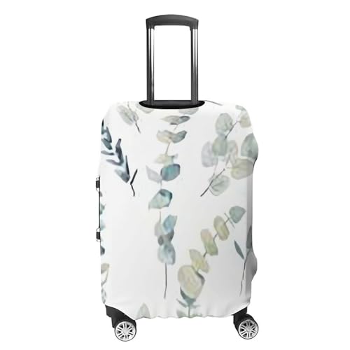 Carry on Luggage Cover Eucalyptus Leaves2 Suitcase Covers for Luggages Tsa Approved Travel Luggage Sleeve Protector Elastic Suitcase Protector Anti-Scratch Washable Fits 19-30 Inch Case -M4