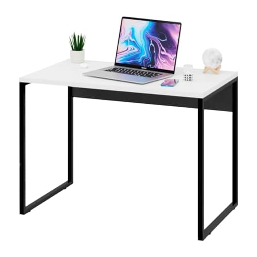 Mesa Industrial Computador Notebook Escrivaninha Branca 90 cm Home Office Moderna Escritorio