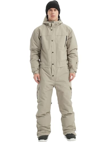 BGX Men's Waterproof Snow Suit with Hood XL Khaki
