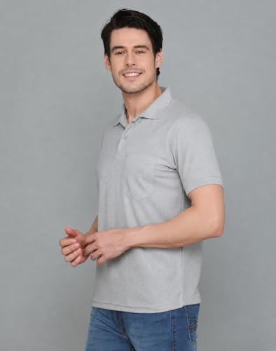 Image of INKKR Men Regular Fit Polo Neck Half Sleeve Solid Casual T-Shirt with Chest Pocket | Pack of 3