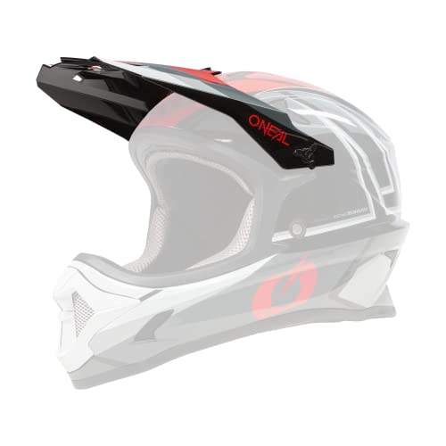 O'NEAL | Mountainbike-Ersatzteile | MTB Motocross | Ersatzschirm für den SONUS Helmet SPLIT V.23 | Spare VISOR SONUS Helmet SPLIT V.23 | Grau Rot | One Size