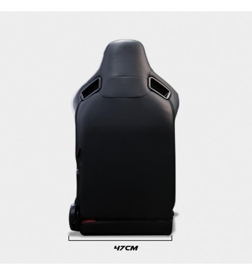 yibo MIAUTO Asiento Deportivo Coche,Semibaquet Ajustable,Adaptable para Coches,Ríeles incluidos,Conductor y Pasajero,para Coche y Simulador de Conducción (COPILOTO-R, Y-N770)