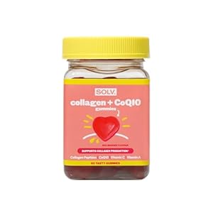 Collagen Peptides CoQ10 Vitamin Gummies. Vitamins A C Supplement, Biotin. Supports Collegen Production (60 chewable Gummy), Beauty Supplements Hair Skin Nails. Red Berries Flavour Women, Men