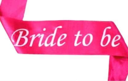 RINKLE TRENDZ Bride to Be Satin Sash Bachelorette Party Bridal Shower Wedding Decorative Signs Bride to Be Accessories Pink