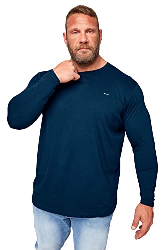 BadRhino Big & Tall Navy Core Long Sleeve T-Shirt - Men's - Plus Size Curve