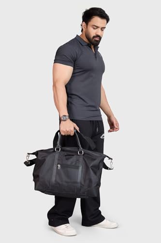 Image of FUAARK Men Slim Fit Pique Aura Polo Tshirt with Short Sleeves & Reflective Chest Logo -
