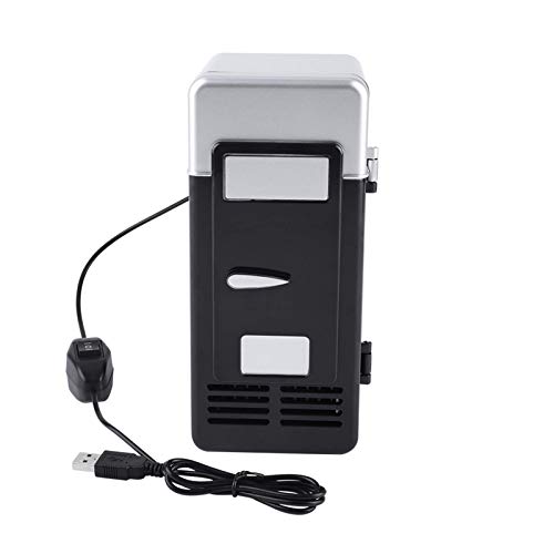 HUFACAI Minirefrigerador - 1 juego de 19,4 x 9 x 9 cm LED Mini USB Refrigerador USB Bebidas Latas Refrigerador y Calentador para Coches, Hogares, Oficinas y Dormitorios