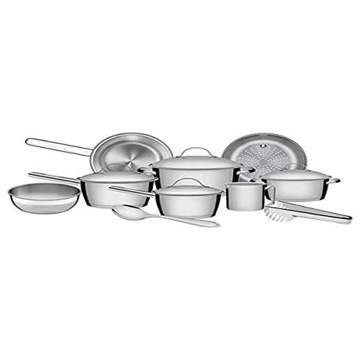 Jogo de Panelas em AÇO Inox 10 peças Tramontina
