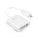 Produktbild USB C zu DVI Adapter, ARKTEK Typ C (männlich) zu DVI (weiblich) Kabelkonverter Unterstützung 2K 1080P für Apple MacBook-Serie, Chromebook Pixel und mehr (weiß)