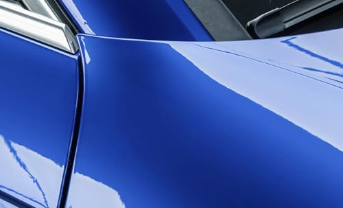 Image of LZLRUN High Gloss Vinyl Realistic Paint Wrap Roll Car Sticker Film Decal Bubble Free Come with Installation Tool Set (Blue, 1ft x 5ft)