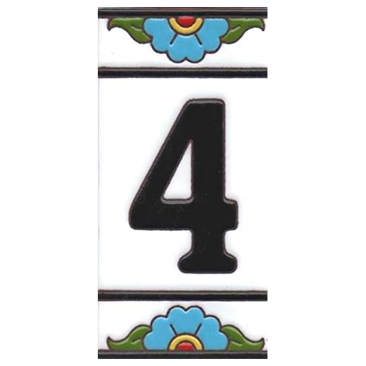 House Numbers Genuine Spanish Miami Designed Ceramic Tiles For Door Numbers and Frames (4)