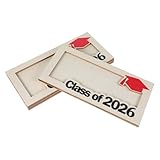 Cadeau de fin d'études unique : célébrez la remise des diplômes avec ce porte-monnaie en bois qui peut servir de cadeau, de décoration pour la salle de classe ou pour agrémenter les événements mémorables de la saison