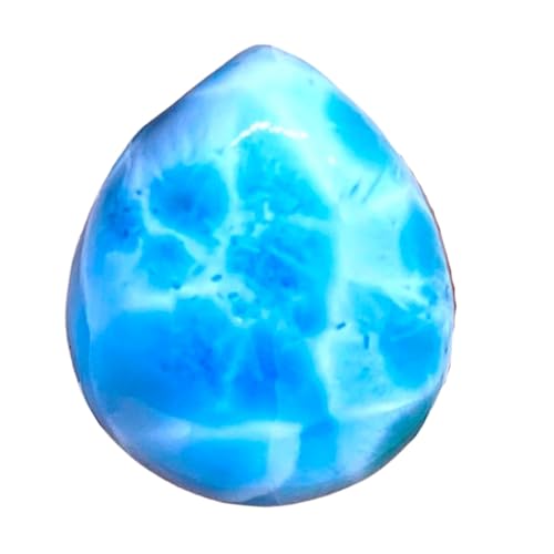 Larimar naturel cabochon poire 24x20mm une gemme d'émotion pour vos bijoux