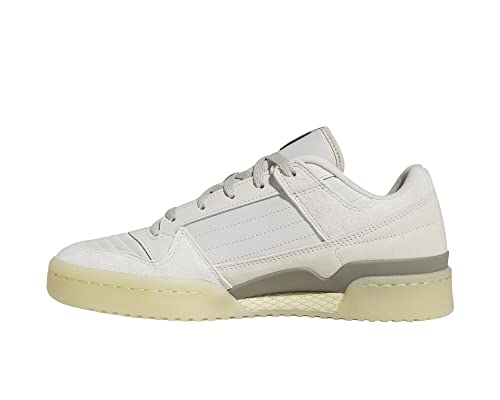 Image of adidas Originals Men Leather Forum Low CL Basketball Shoes, Talc /Sesame /Clay, UK-12