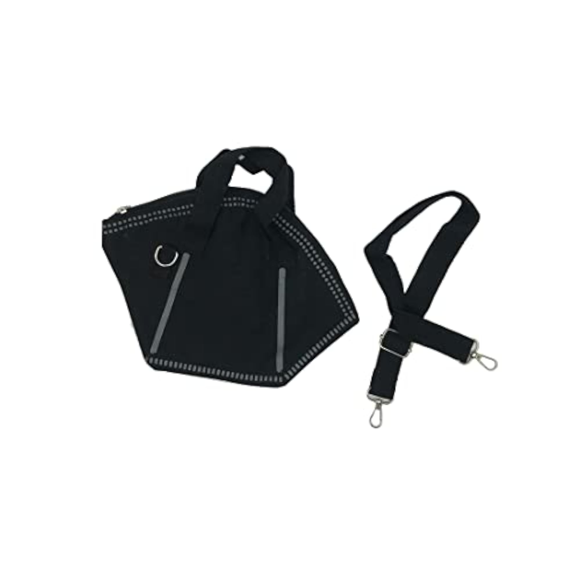 Small Black Canvas Bag, Vintage Style for Everyday Use