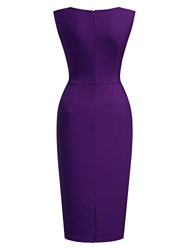 Image of Miusol Women's Retro Ruffle Style Slim Work Pencil Dress