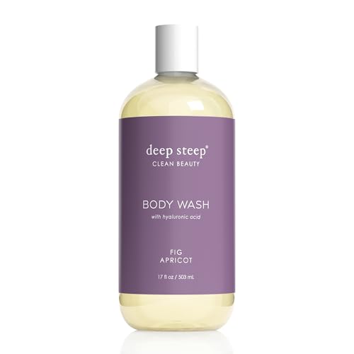 Deep Steep Body Wash with Hyaluronic Acid for Optimal Skin Hydration 17oz (Fig Apricot)