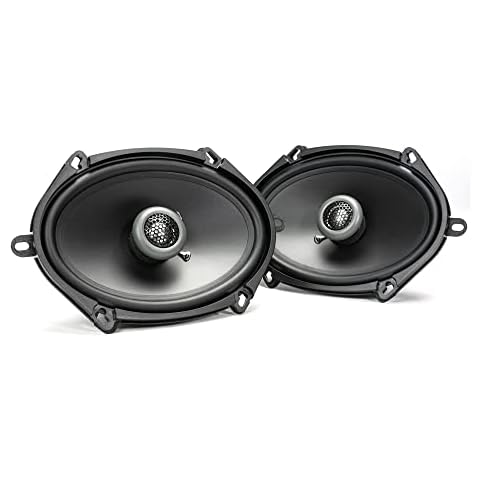 MB Quart FKB168 Formula Car Speakers (Black, Pair) – 5x7-6x8 Inch Coaxial Speakers, 50 Watt, 2-Way Car Audio, Internal Crossover, 1 Inch Tweeters (Grills Not Included) Cover