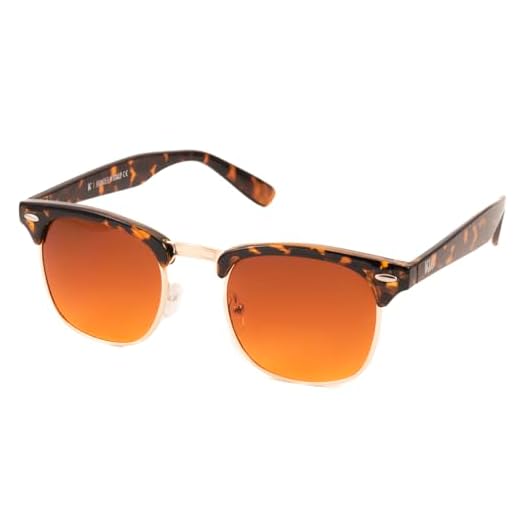 Solglasögon BLUE BLOCKER KISS® - mod. DANDY Cult - Amber Linser med blått ljusfilter för män och kvinnor - HAVANA