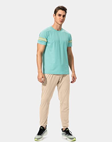 G Gradual Men's Sweatpants With Zipper Pockets Athletic Pants Traning Track Pants Joggers For Men Soccer, Running, Workout (Light Khaki, Medium) #TOP4