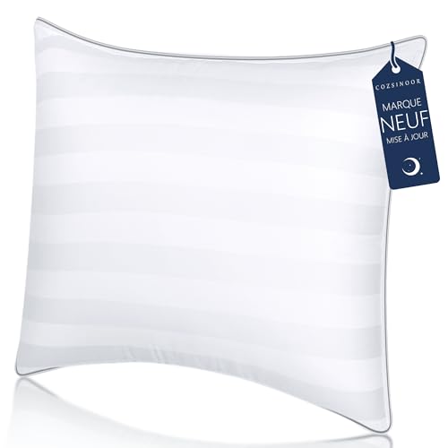 COZSINOOR Almohada de 60 x 60 cm Juego de 1, Calidad de hotellerie de Lujo, Confort Suave, HIPO alérgicas, antiácaros para Dormir en la Espalda y el Lado del Vientre