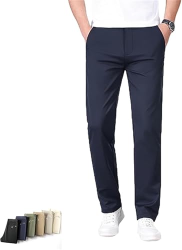 Elitejoe Mens Pants, Caracomfy Pants, Stridecomfy - Men's Stretch Khaki Pants, Elastic Waistband Active Pants
