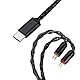 Alphatec USB-C-auf-Dual-2-poliges (0,78 mm) IEM-Balance-Ohrhörerkabel, versilbertes 8-adriges OCC-HiFi-Kopfhörerkabel, ultraflexibles digitales Audio-Upgrade für In-Ear-Kopfhörer (1,3 m, schwarz)