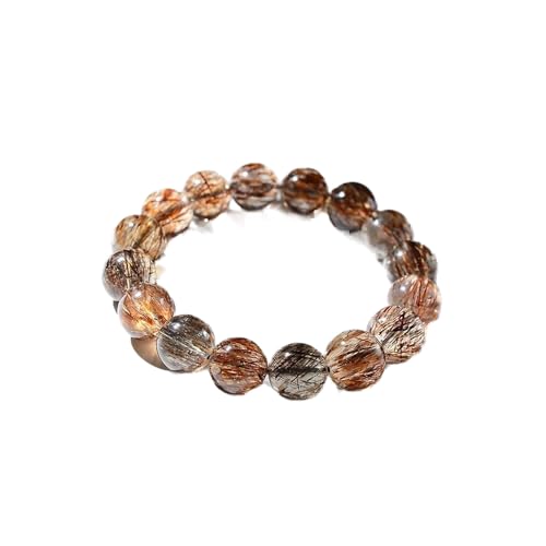Bracelet en pierre de cristal femme perles rondes multicolores 7-12mm