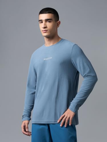 Image of TECHNOSPORT Men's Regular Fit Full Sleeve Round Neck T-Shirt, MATPIQ Quick Dry Moisture Wicking Stretchable Sports Gym and Casual Wear