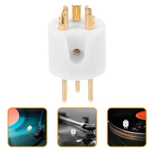 Conector de tocadiscos de 5 clavijas repuesto de latón para brazo de vinilo 7