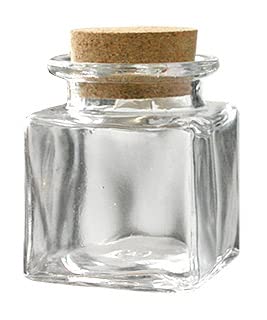 Contenant Dragées Verre - Lot de 10 Contenant Dragées Mariage Baptême Communion - Contenant Dragées Carré Verre Bouchon de Liège